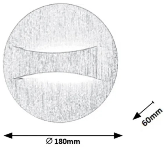 Rabalux 1438 - Applique a LED NEVILLE LED/6W/230V grigio tondo