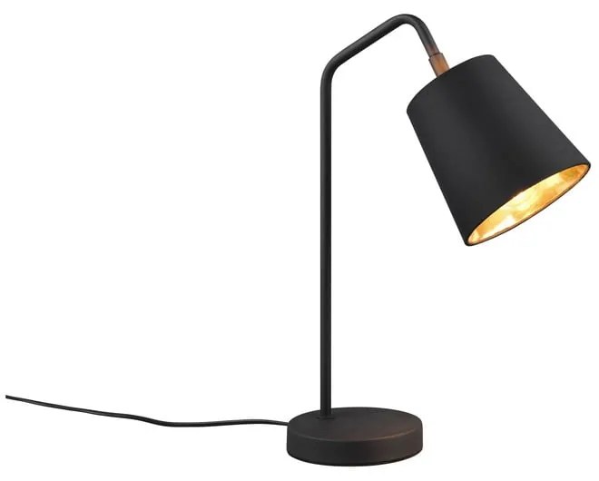 Lampada da tavolo nera con paralume in tessuto (altezza 45 cm) Buddy - Trio