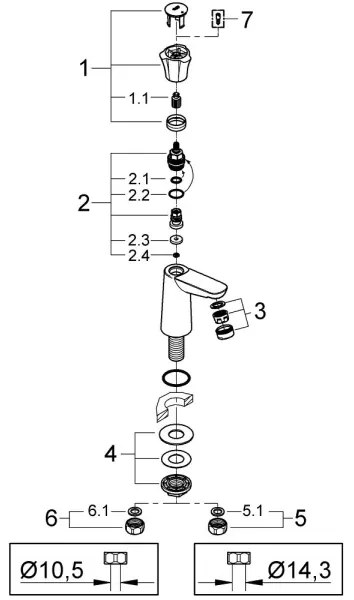 GROHE 20186001 - COSTA L DN 15 Valvola da incasso, cromo lucido