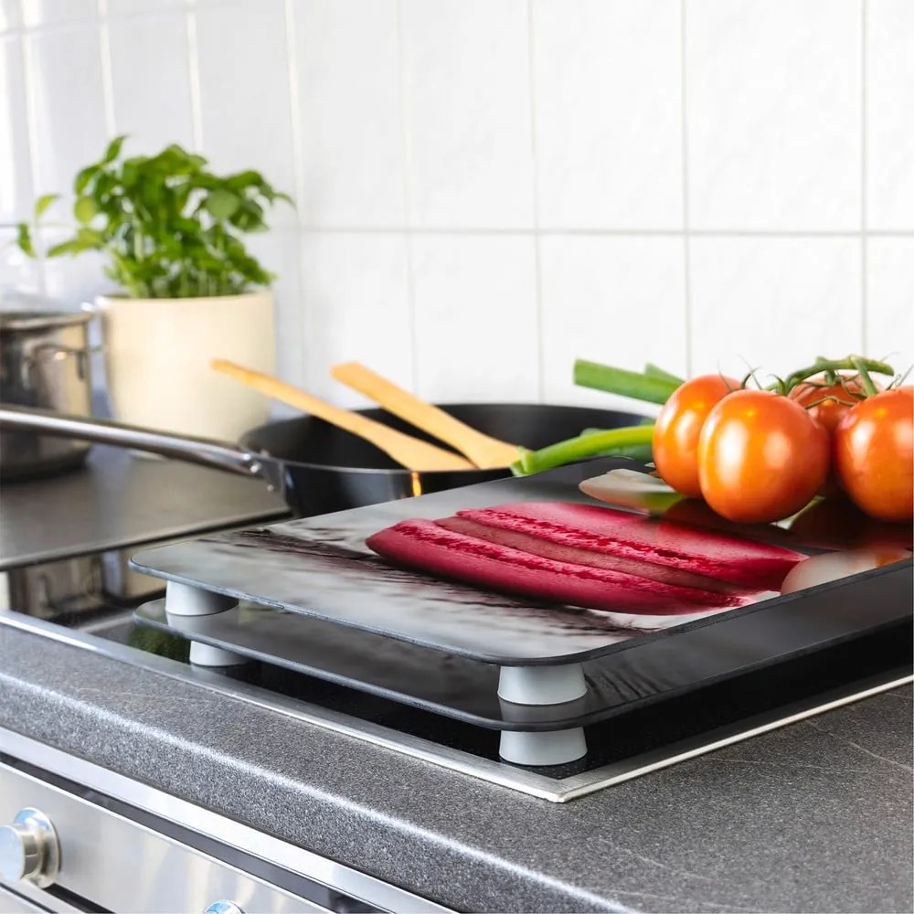 Set di 2 copri stufe in vetro, 52 x 30 cm Macarons - Wenko