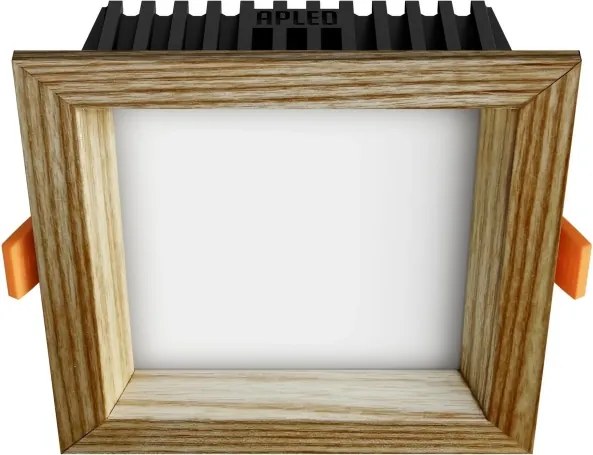 APLED - Lampada LED SQUARE WOODLINE LED/6W/230V 3000K 12x12 cm cenere legno solido