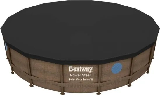 Piscina rattan con oblò rotonda ø 488x122 cm con pompa a cartucce Bestway 56725