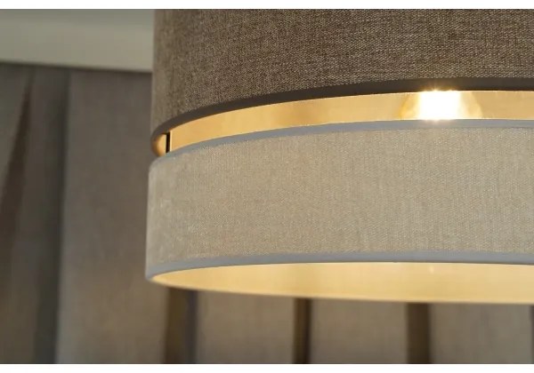 Duolla - Lampadario a sospensione con filo DOUBLE 1xE27/15W/230V diametro 40 cm marrone/grigio