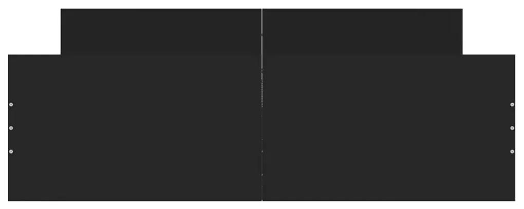 Giroletto con testiera e pediera nero 140x190 cm