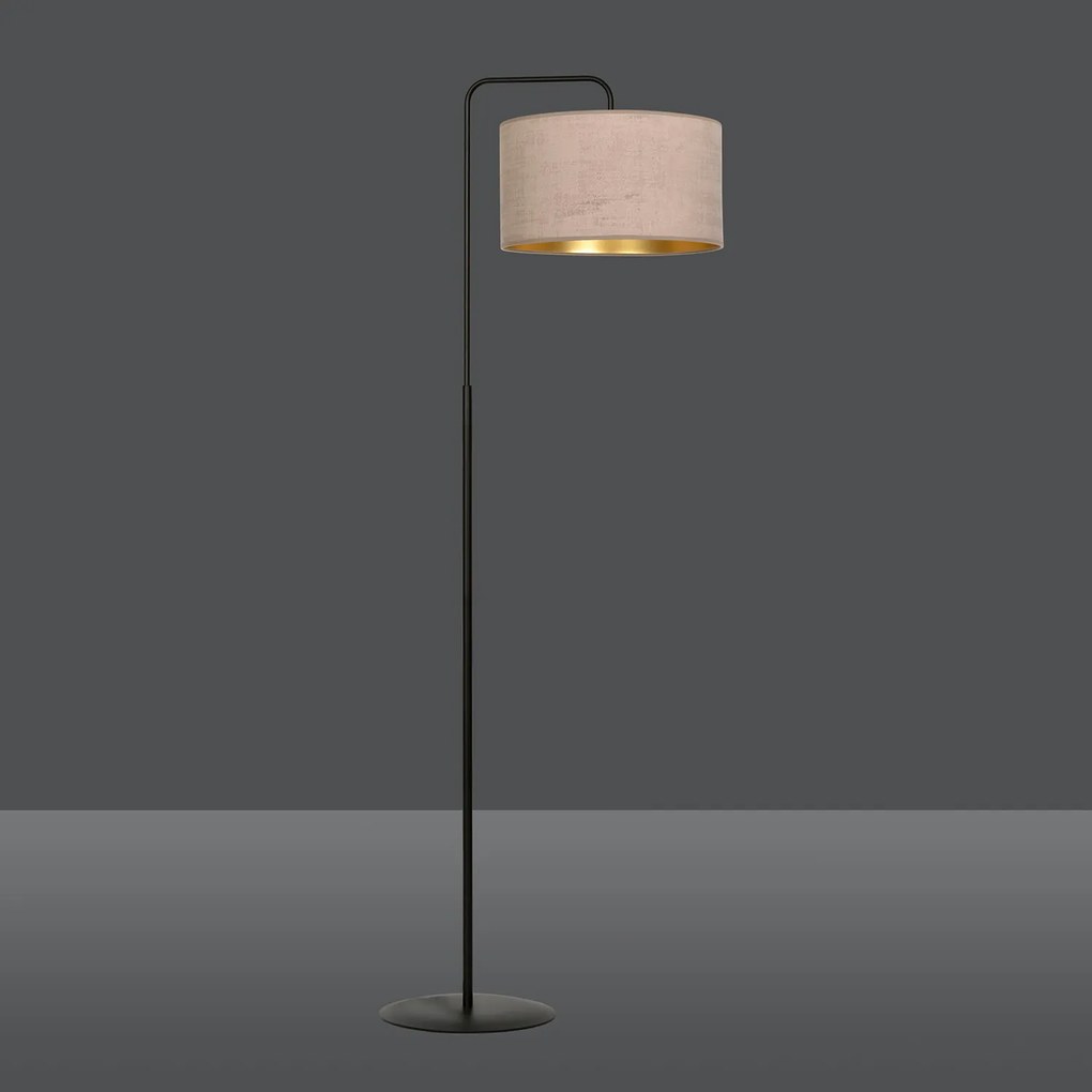 Piantana Contemporaneo Ganesha Acciaio Nero Rosa 1 Luce E27 Ip20