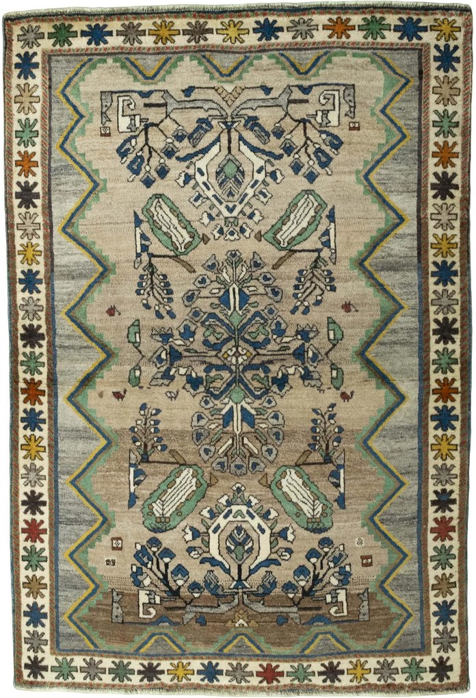 Gabbeh Tappeto 200x130 Nero (Iran) Annodato A Mano