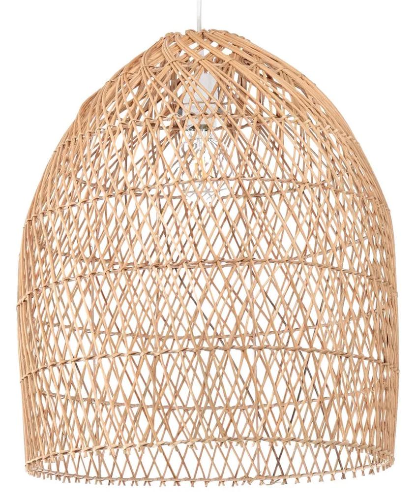 Kave Home - Plafoniera per lampada Domitila rattan con finitura naturale Ã˜ 44 cm