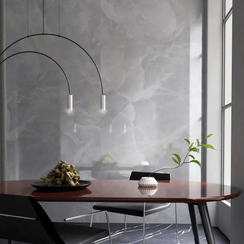Piastrella da pavimento interno 120 x 280 cm Sp. 6 mm rettificato Venus in gres naturale smaltato grigio lucido traffico medio (pei 2/5) 3.36 mq