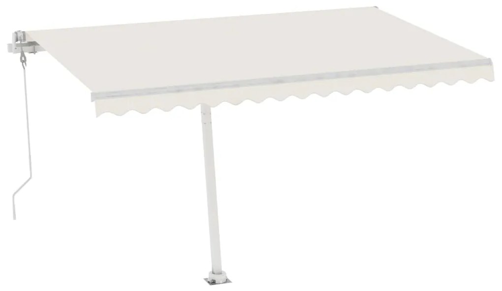 Tenda Automatica con Sensore Vento e LED 400x350 cm Crema