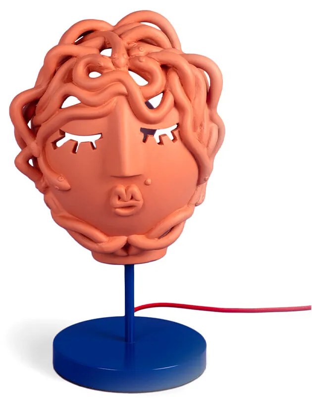 Seletti - Medusa Mask Lampada da Tavolo Terracotta Seletti