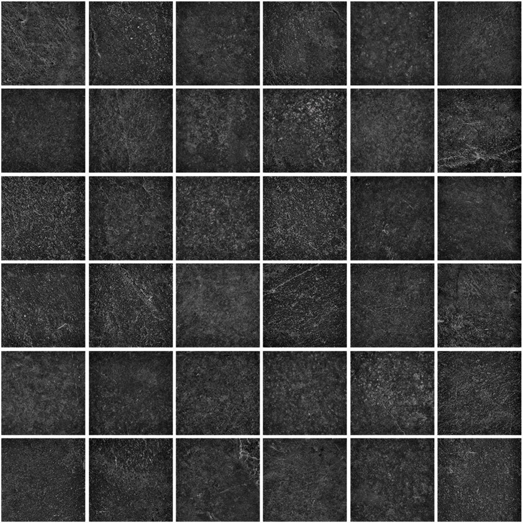 Ragno Realstone Slate Decoro Mosaico 5x5 Freccia 30x30 Cm Black