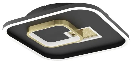 Eglo 901245 - Plafoniera LED TIRIOLO LED/16,2W/230V+LED/9,2W nero/oro