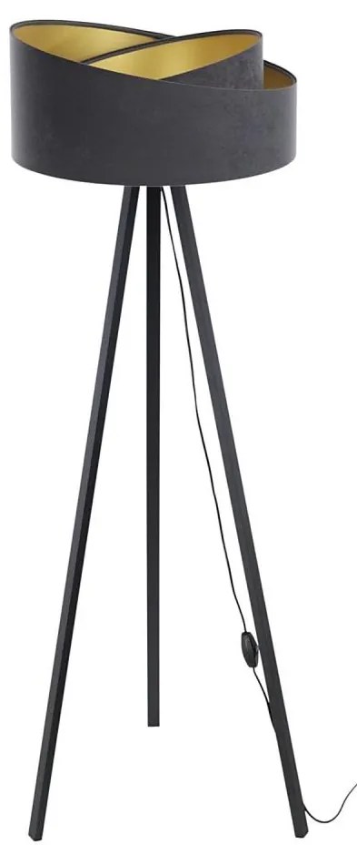 Lampada da terra GALAXY 1xE27/60W/230V grigio/wenge