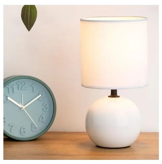 Atmosphera - Lampada da tavolo TIMÉO 1xE14/60W/230V bianco lucido