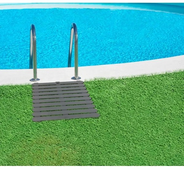 WENKO 22947100-Tappetino doccia per interni ed esterni 55x55 cm grigio