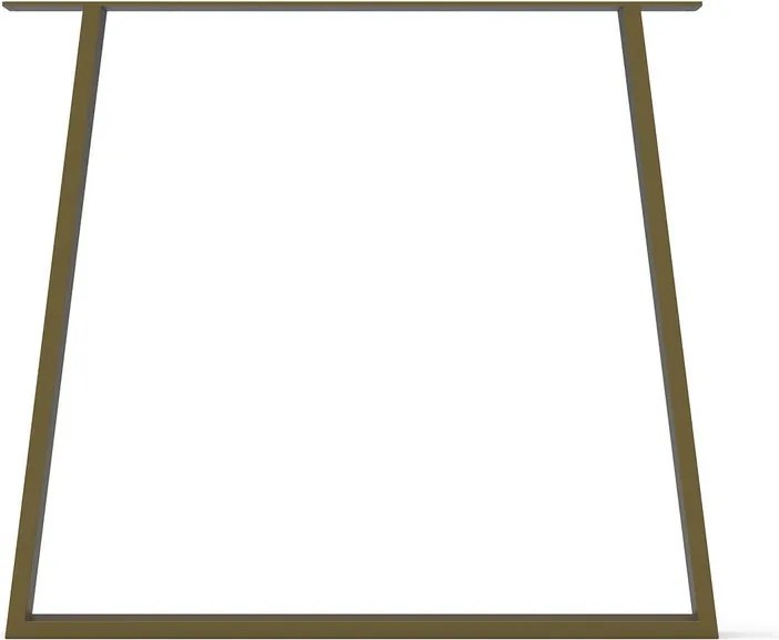 Gamba per mobili STEELMI TRAPEZIO in acciaio verniciato bronzo opaco L 80 x P 8 x H 71 cm