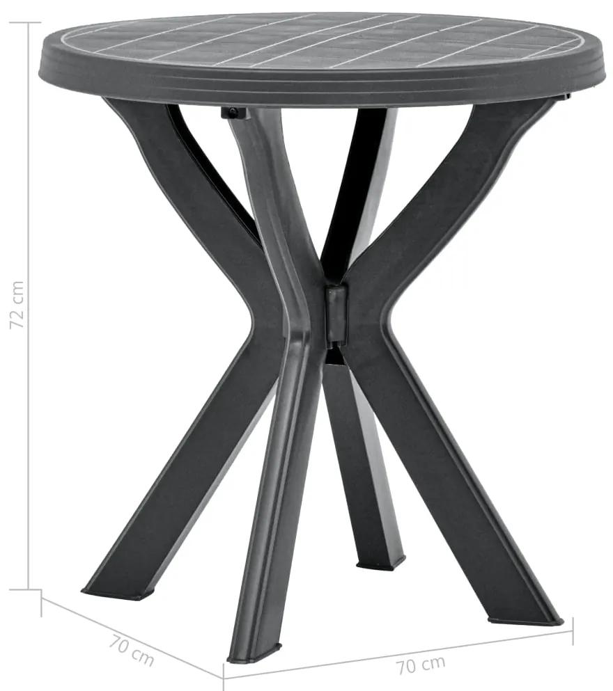 Tavolo da Bistrot Antracite Ø70 cm in Plastica
