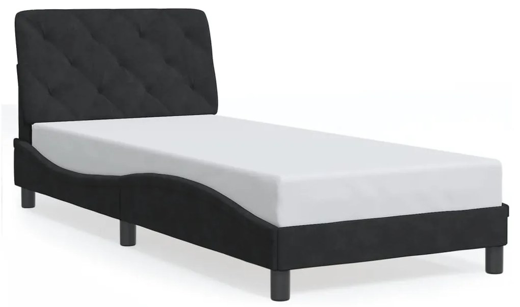 Giroletto Con Luci Led Nero 90x190 Cm İn Velluto /