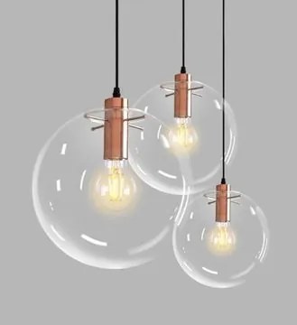 Lampada da soffitto pensile di vetro Lassi 20 cm Rose gold