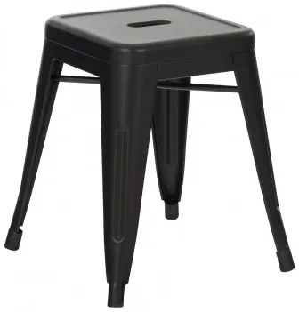 Sgabello Basso in Acciaio LIX Opaco Nero - Sklum