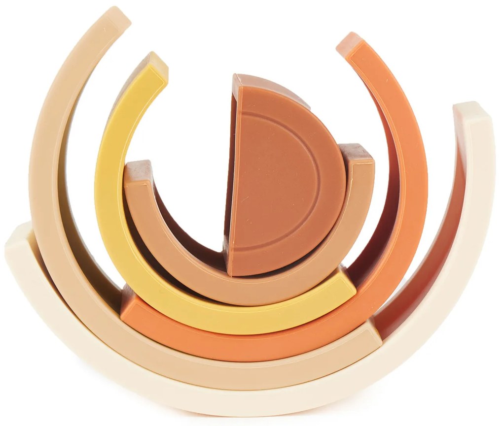 Bieco - Arcobaleno impilabile in silicone - Chocolate Bliss