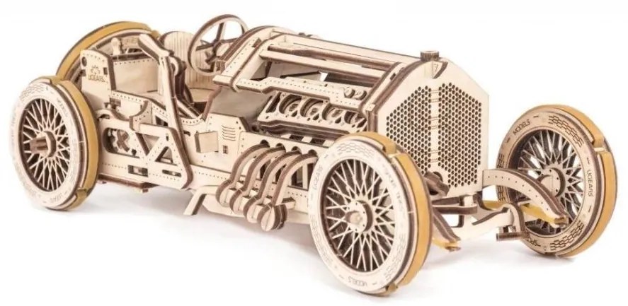 Ugears - 3D puzzle meccanico in legno U9 Macchina Grand Prix