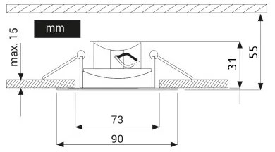 LED Suspended soffitto chiaro EYE LED/5W/100-250V 3000K