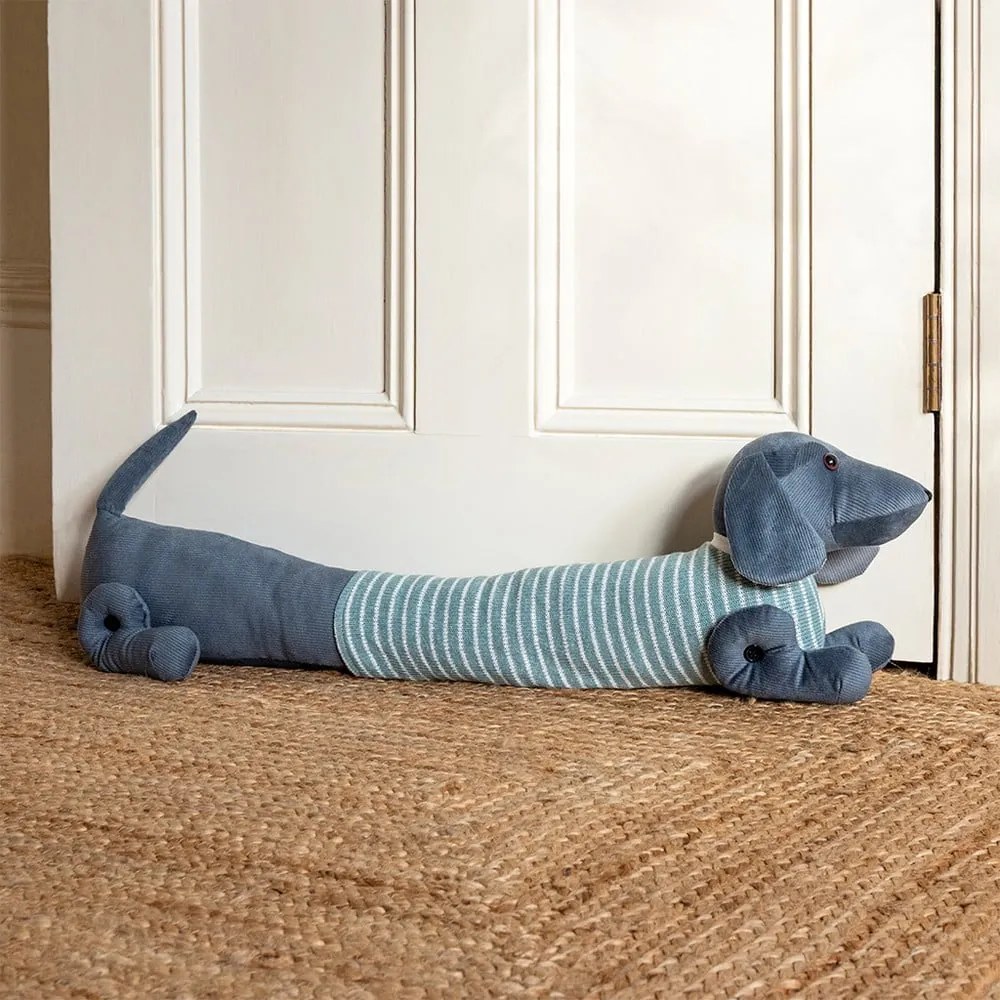 Paraspifferi per porta verde/grigio 17x76 cm Sausage Dog – Rex London
