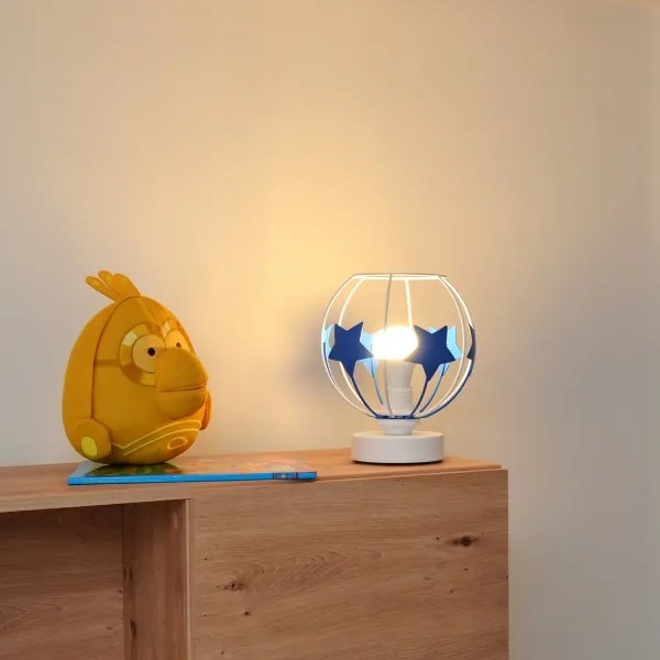 Lampada da tavolo per bambini STARS 1xE27/15W/230V blu/bianco