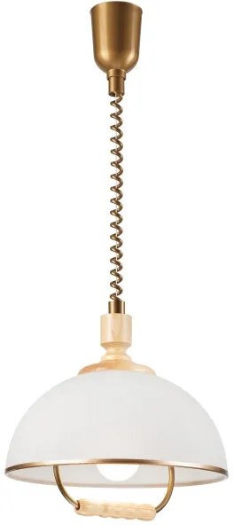Lampadario a scomparsa RAMONA 1xE27/60W/230V beige/marrone chiaro