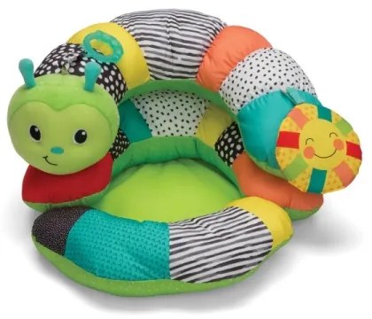 Infantino - Cuscino per l'ora del pancino per bambini 2in1 caterpillar