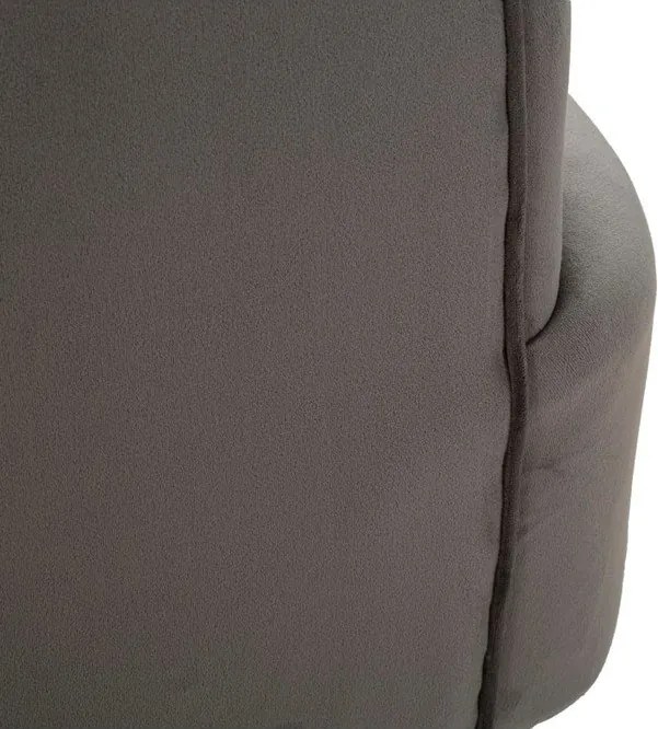 Poltrona grigia con poggioli/con gambe con rivestimento in velluto Silvery – Mauro Ferretti