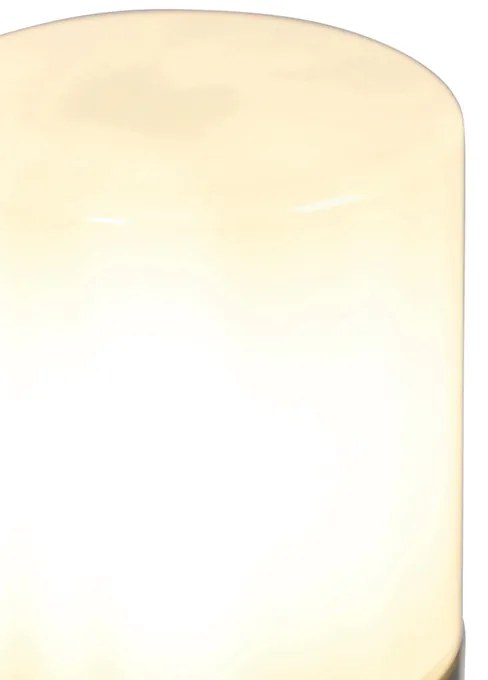 Lampada da terra per esterni nera con paralume opalino bianco 30 cm IP44 - Odense