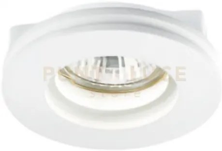Gfa590- faretto tondo in gesso 1 luce attacco gu10 d.10cm  da incasso