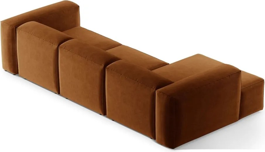 Divano angolare color mattone (con penisola a sinistra/con chaise lounge) Bergamo – Cosmopolitan Design