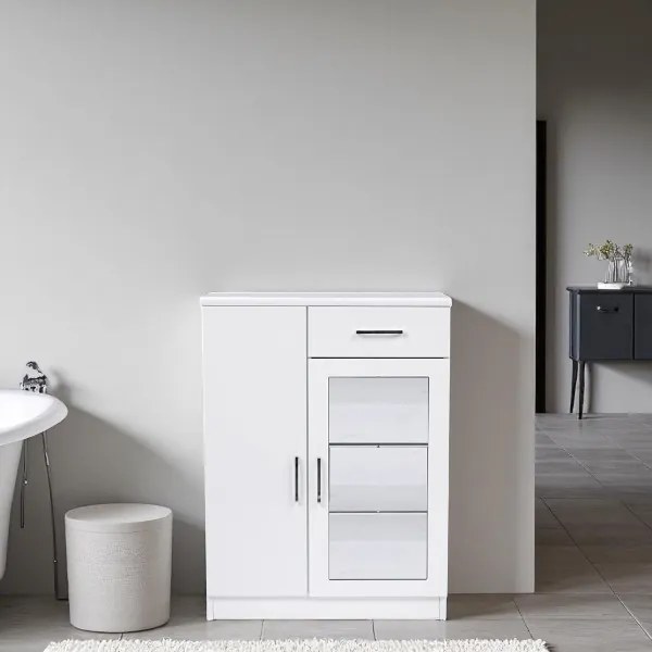 Mobile multiuso CRYSTAL 2 ante con specchio