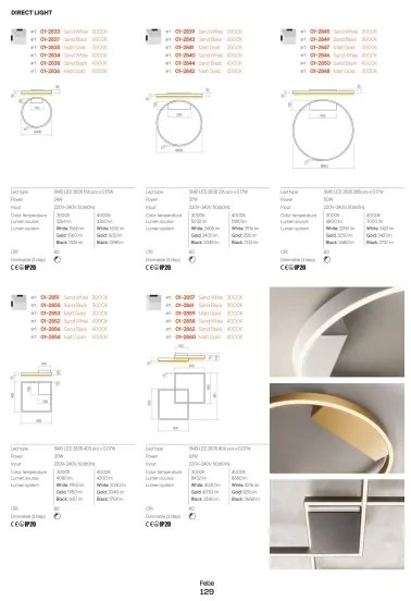 Redo 01-2817 - Applique a LED dimmerabile FEBE LED/24W/230V oro