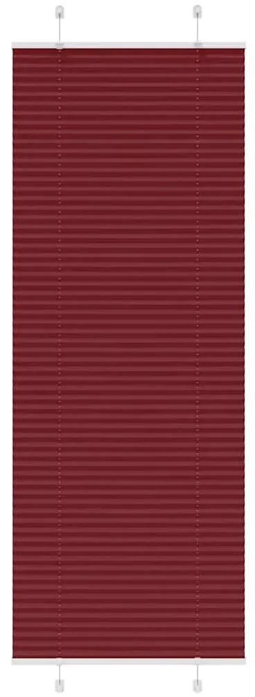 Tenda Plissettata Rosso Bordeaux 70x200 Cm Larghezza Tessuto /