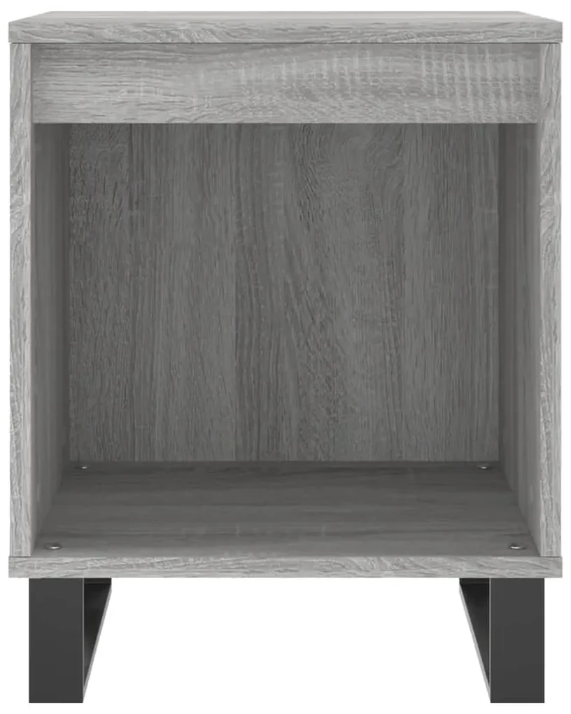 Comodini 2pz grigio sonoma 40x35x50 cm in legno multistrato