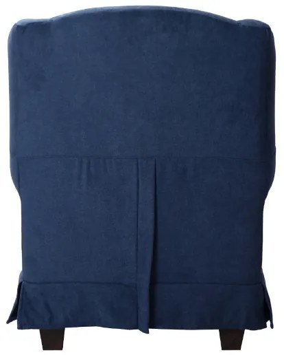 Poltrona imbottita BERGERE in tessuto sfoderabile Blu