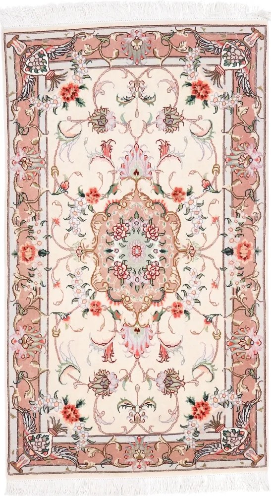 Tabriz Tappeto 120x70 Rosa (Iran) Annodato A Mano