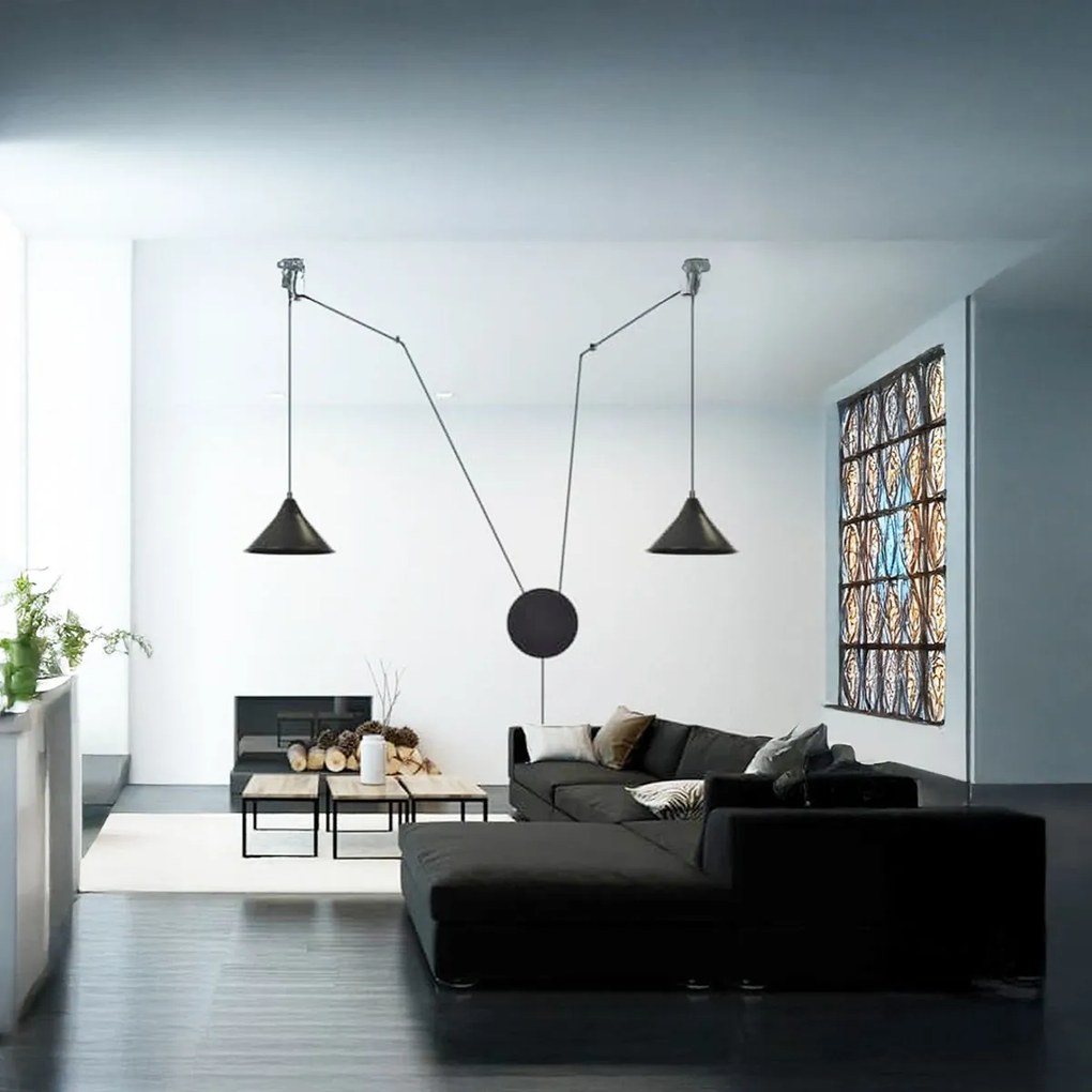 Piantana a Sospensione ABRAMO 2 BLACK