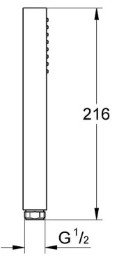 GROHE 26392000 - VITALIO JOY CUBE STICK Doccetta, cromata lucida