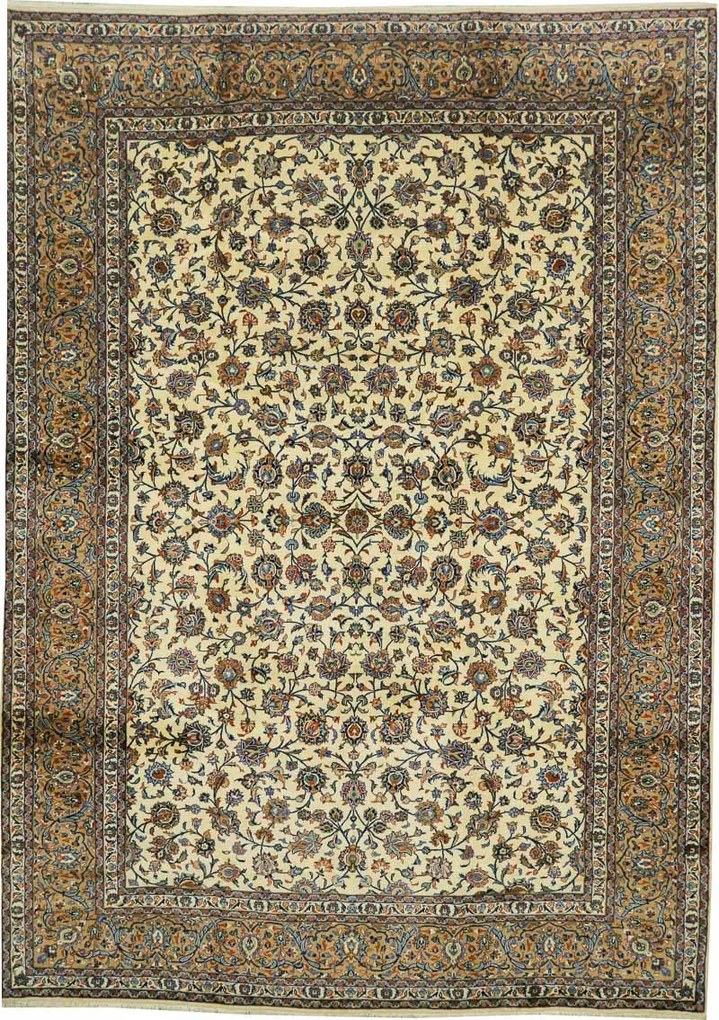 Kashan Tappeto persiano 420x300 Marrone (Iran) Annodato A Mano