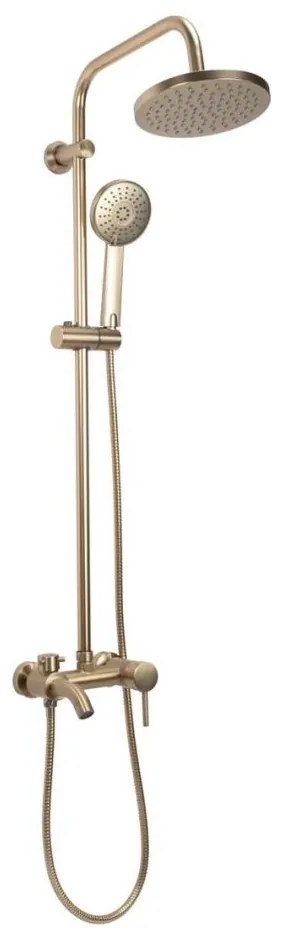 REA-P7051 - Set doccia con miscelatore LUIS, finitura oro spazzolato