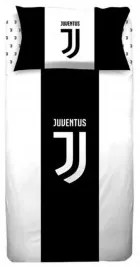 Completo lenzuola singolo in cotone Juventus Singolo bianco e nero