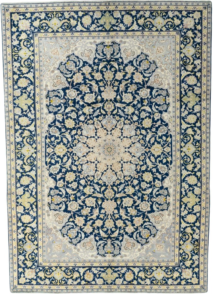 Kashan Tappeto persiano 320x230 Blu (Iran) Annodato A Mano
