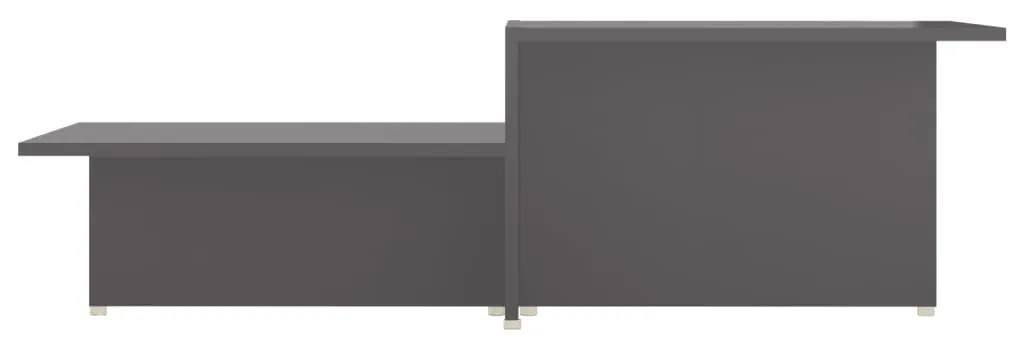 Tavolino grigio lucido 111,5x50x33 cm legno multistrato