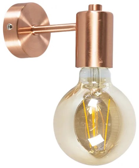 Lampada da parete Art Déco intelligente in rame incl. Lampadina WiFi G95 - Facil