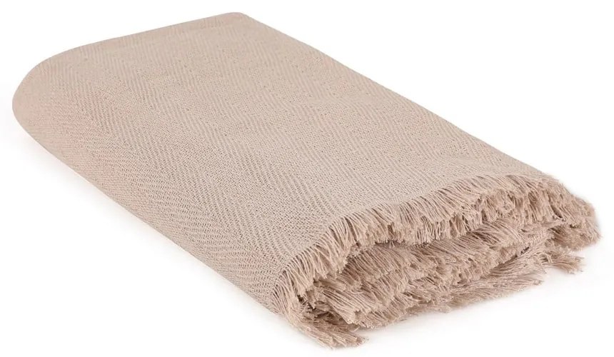 Copriletto marrone in cotone riciclato 170x205 cm Merlin - Mijolnir